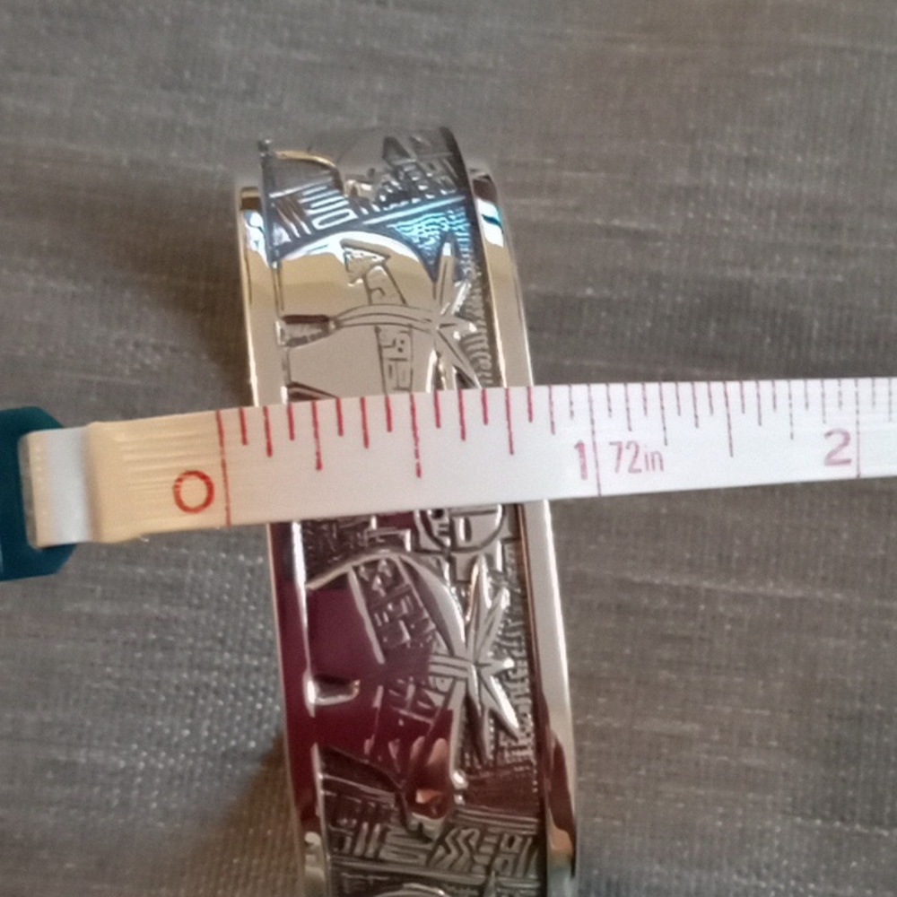 VINTAGE STERLING SILVER RODERICK TENERIO BEAR CUFF - Picture 8 of 9